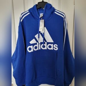 Adidas 3XL Blue and White Men's Hoodie T-007